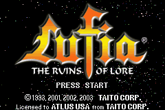 Lufia - The Ruins Of Lore (U)(Eurasia) Title Screen