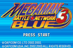 MegaMan Battle Network 3 Blue Version (U)(Independent) Title Screen