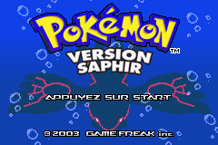Pokemon Saphir (F)(paracox) Title Screen