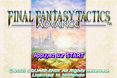 Final Fantasy Tactics Advance (E)(Surplus) Title Screen