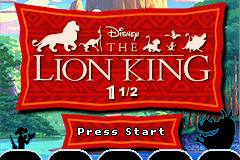 Disney's Lion King (U)(Eurasia) Title Screen