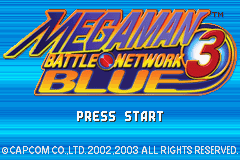 MegaMan Battle Network 3 Blue Version (E)(Supplex) Title Screen