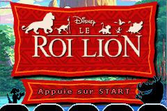 Disney's Lion King (E)(Suxxors) Title Screen
