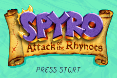 Spyro Attack of The Rhynocs (U)(Venom) Title Screen