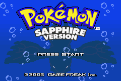 Pokemon Sapphire (E)(Independent) Title Screen
