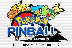 Pokemon Pinball - Ruby & Sapphire (E)(Surplus) Title Screen