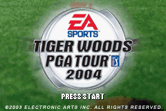Tiger Woods PGA Tour 2004 (U)(Eurasia) Title Screen