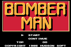 Famicom Mini - Vol 9 - Bomberman (J)(Rising Sun) Title Screen