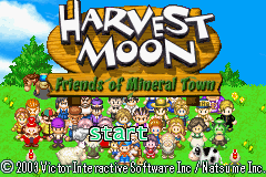 Harvest Moon - Friends of Mineral Town (E)(GBA) Title Screen