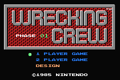 Famicom Mini - Vol 14 - Wrecking Crew (J)(Hyperion) Title Screen