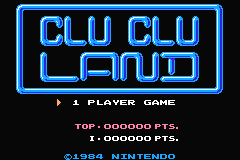 Famicom Mini - Vol 12 - Clu Clu Land (J)(Hyperion) Title Screen