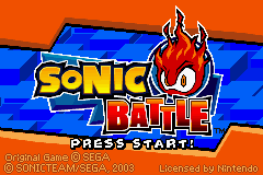 Sonic Battle (E)(Independent) Title Screen