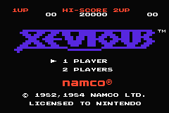 Classic Nes - Xevious (U)(Hyperion) Title Screen