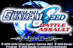 Gundam Seed - Battle Assault (U)(Chameleon) Title Screen