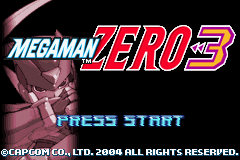 MegaMan Zero 3 (E)(Rising Sun) Title Screen