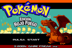 Pokemon Rojo Fuego (S)(Rising Sun) Title Screen