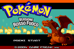 Pokemon Rosso Fuoco (I)(Independent) Title Screen