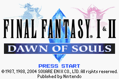 Final Fantasy I & II - Dawn of Souls (U)(Independent) Title Screen