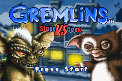 Gremlins - Stripe vs Gizmo (U)(TrashMan) Title Screen