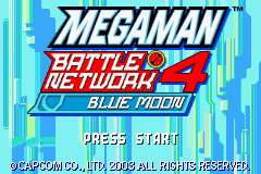 MegaMan Battle Network 4 Blue Moon (E)(Independent) Title Screen