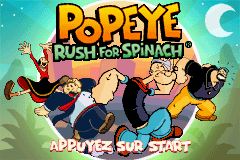 Popeye - Rush for Spinach (U)(Endless Piracy) Title Screen