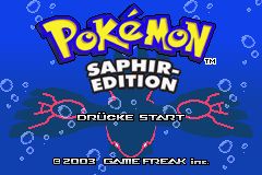 Pokemon Saphir (G)(Independent) Title Screen