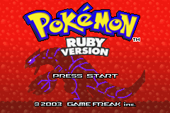 Pokemon Ruby (E)(Independent) Title Screen
