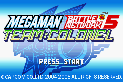 MegaMan Battle Network 5 - Team Colonel (E)(Rising Sun) Title Screen