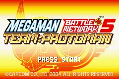 MegaMan Battle Network 5 - Team Protoman (E)(Rising Sun) Title Screen