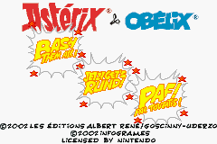 2 in 1 - Asterix and Obelix (E)(Rising Sun) Title Screen