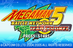 megaman battle network 5 team colonel title screen