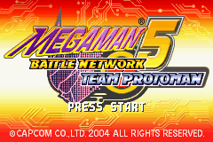 Megaman Battle Network 5 - Team Protoman (U)(Trashman) Title Screen