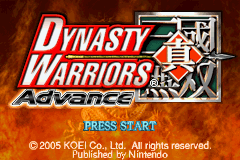 Dynasty Warriors Advance (U)(Independent) Title Screen