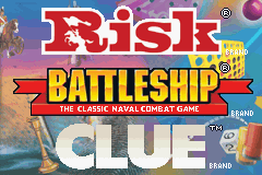Risk, Battleship, Clue (U)(Trashman) Title Screen