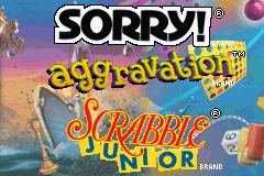 Sorry, Aggravation, Scrabble Junior (U)(Fonz) Title Screen