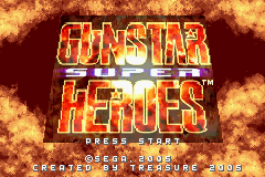 Gunstar Super Heroes (J)(WRG) Title Screen