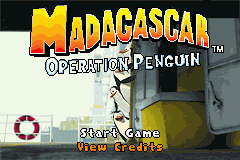 Madagascar - Operation Penguin (U)(Trashman) Title Screen