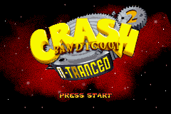 2 in 1 - Crash Bandicoot 2 - N-Tranced & Crash Nitro Kart (U)(Trashman) Title Screen