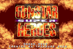 Gunstar Super Heroes (U)(Trashman) Title Screen