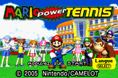 Mario Power Tennis (E)(Rising Sun) Title Screen