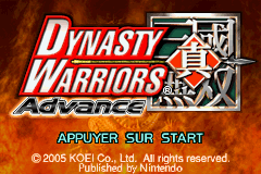 Dynasty Warriors Advance (E)(Rising Sun) Title Screen