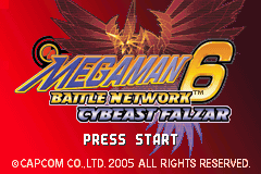 MegaMan Battle Network 6 - Cybeast Falzar (E)(Rising Sun) Title Screen
