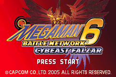 MegaMan Battle Network 6 - Cybeast Falzar (U)(Independent) Title Screen