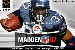 Madden NFL 07 (U)(Rising Sun) Title Screen