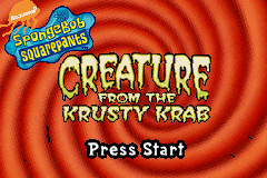 SpongeBob Squarepants - Creature from the Krusty Krab (U)(Sir VG) Title Screen