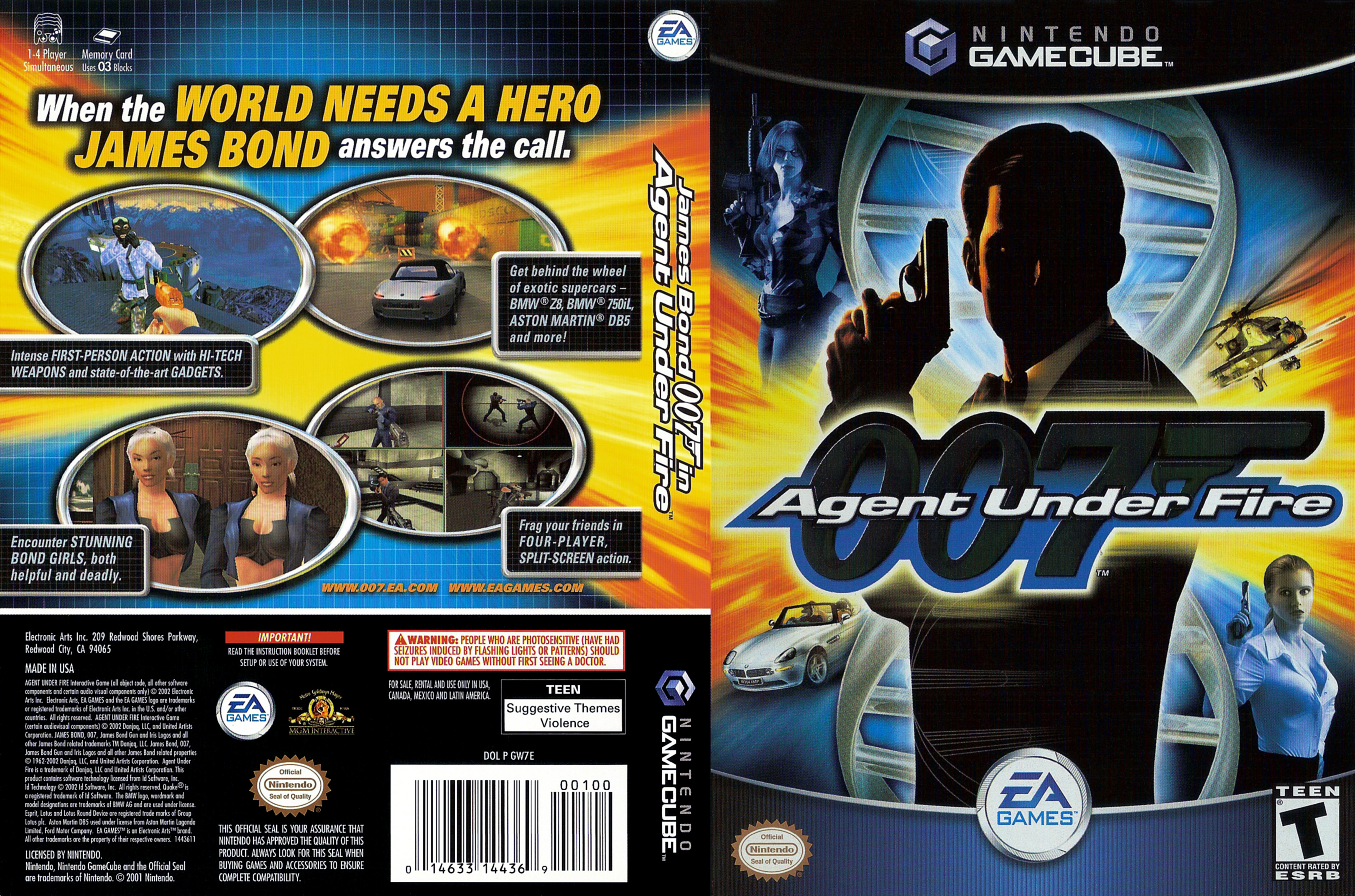 007 agent under fire v1.01 nintendo gamecube rom