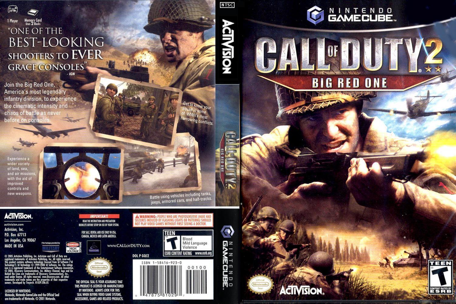 call of duty 2 big red one gamecube