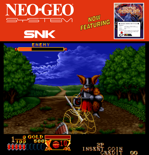 𝙑𝘾𝙎 Retro レトロ 🔰 on X: ⚔️ Crossed Swords クロス ソード 📅 Neo Geo - Arcade /  Alpha Denshi 1991 #NeoGeo #Fighting #Swords #Knights #Platformer #Action  #pixel #Arcade #8bits #16bits #Retrogamer #gamer #