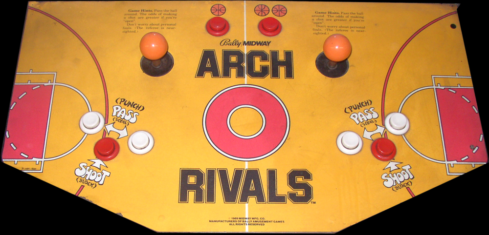 Arch Rivals (rev 4.0 6/29/89) Cabinet