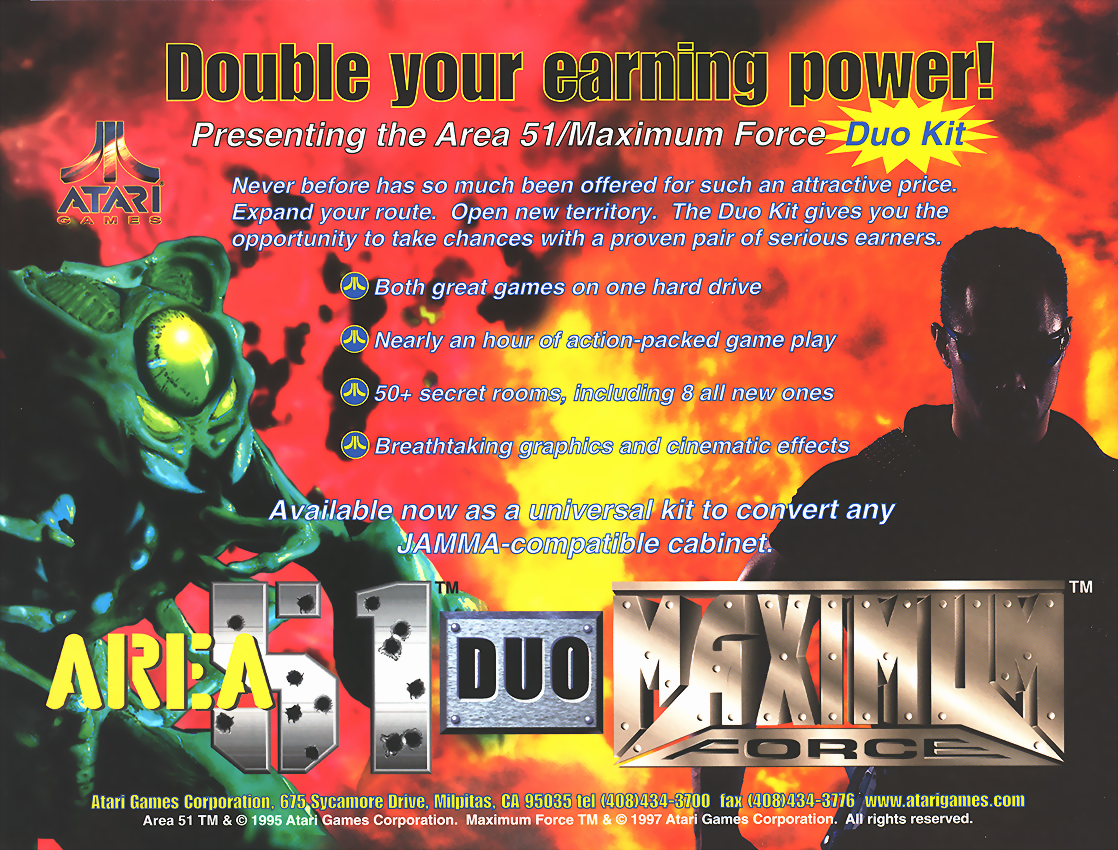 Area 51 / Maximum Force Duo (R3000) flyer